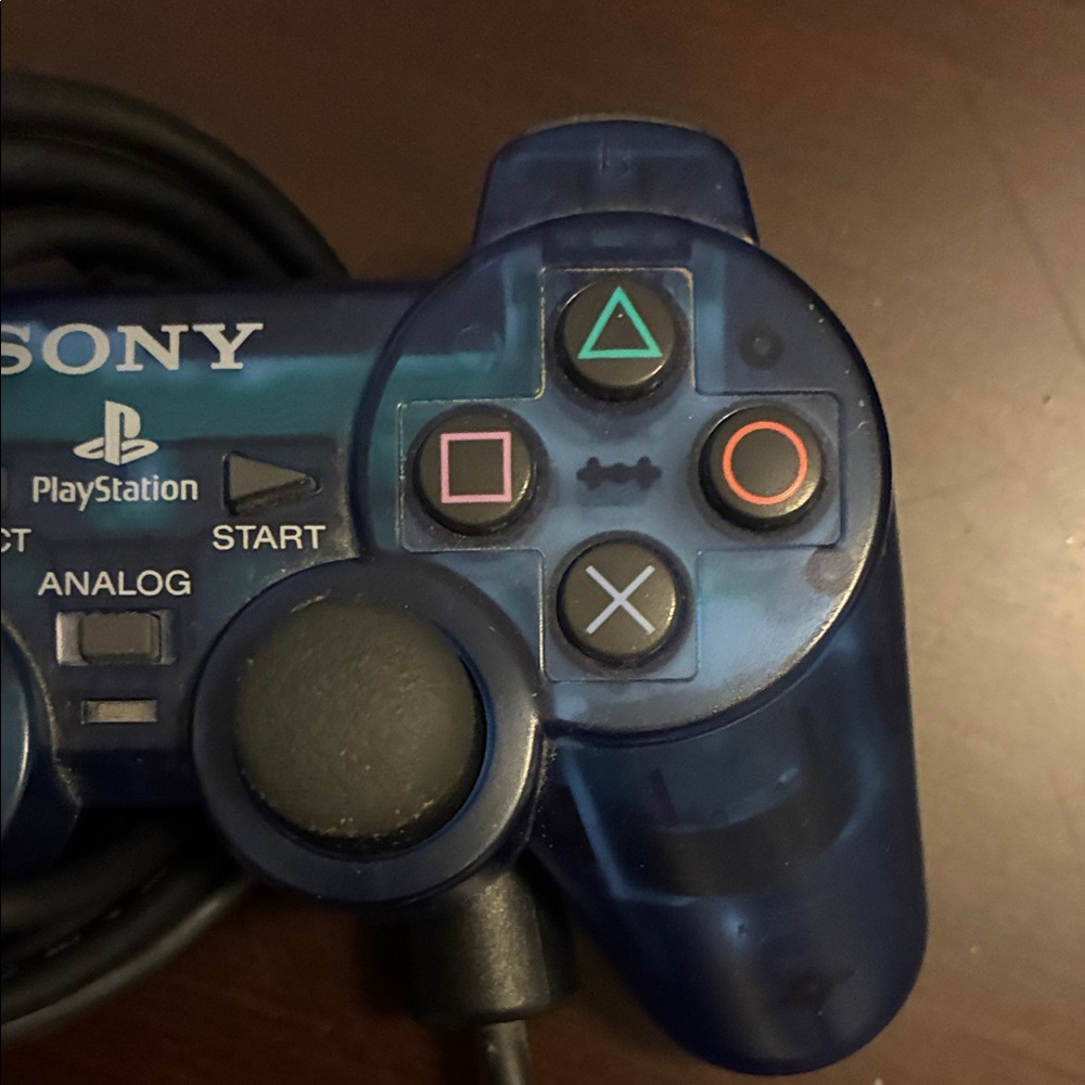 Sony Transparent Blue Controller - Picture 2 of 4